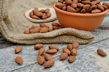almond on table