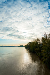 Street view of old town in bordeaux city, France Europe