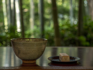 Traditional tea in Arashiyama, Kyoto, Japan