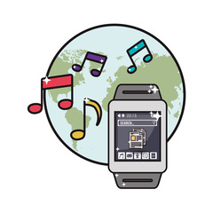 smartwatch and communication related icons image vector illustration design