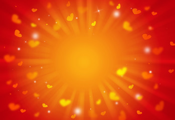Obraz premium Heart valentine day glitter sparkles defocused rays lights bokeh abstract background.