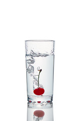 Fresh Cherry With Water Splash