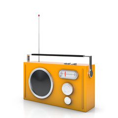Vintage radio on white background - 126725541