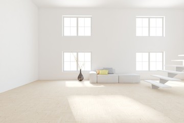 white modern interior design