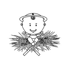 baby jesus holy family icon image vector illustration design