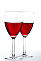 Two glasses of red wine