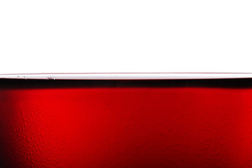 Cold red wine surface
