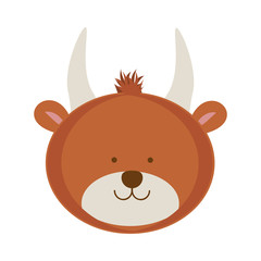 bull animal icon image vector illustration design 