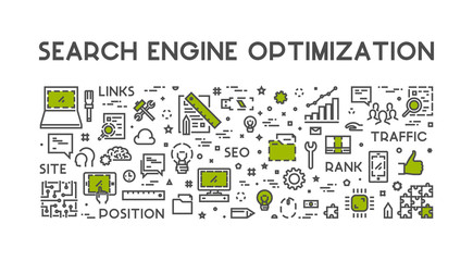Line web concept for computer science