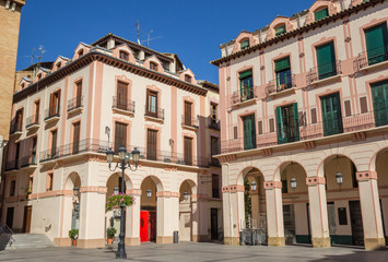Fototapeta na wymiar Central market square in historical city Huesca