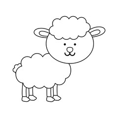 sheep animal icon image vector illustration design 