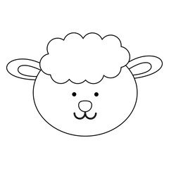 sheep animal icon image vector illustration design 