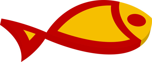 Fish icon flat design