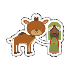 balthazar magi or wise men icon image vector illustration design