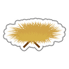 haystack and sticks icon image vector illustration design 