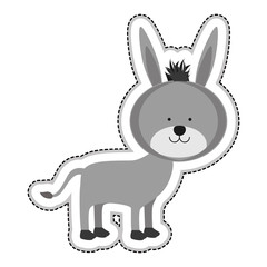 donkey animal icon image vector illustration design 