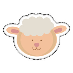 sheep animal icon image vector illustration design 