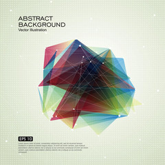 Obraz premium Point, line, surface composition of abstract graphics, Vector background.