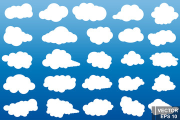 Cloud. Set. Sky. Weather. For your design.