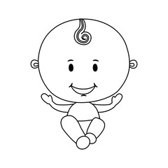 Obraz premium cute baby boy icon image vector illustration design 