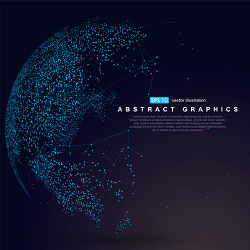 World map point, line, composition, representing the global, Global network connection,international meaning.