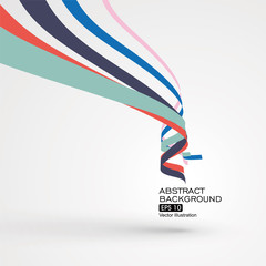 Obraz premium Colourful curve composition have a sense of perspective graphic.