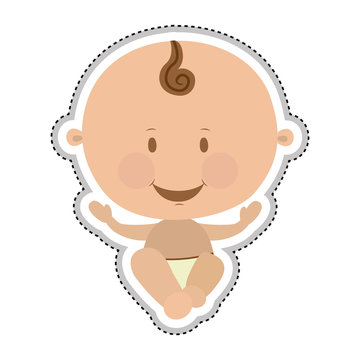 cute baby boy icon image vector illustration design 