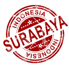 Red .Surabaya stamp