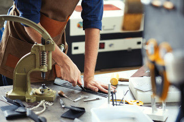 Leather workshop owner