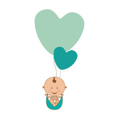 cute baby boy icon image vector illustration design 