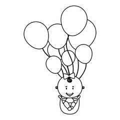 cute baby girl icon image vector illustration design 