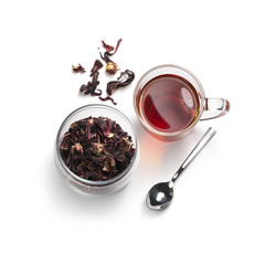 tea accessories on a white background
