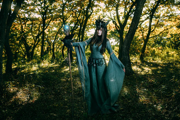 Woman-shaman with horns