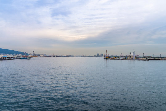 神戸大橋から見る神戸港