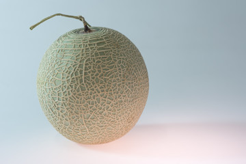 Melon or Cantaloupe fruit isolated on white background