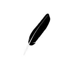 feather vector icon. fountain pen