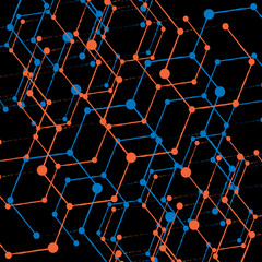 Hexagonal abstract background .