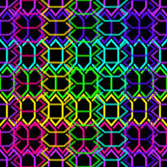 Colored hexagonal pattern.