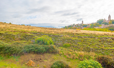 Landscape of Segovia at fall