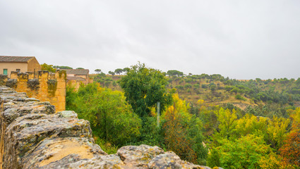 Fototapeta na wymiar Landscape of Segovia at fall