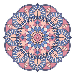 Flower Mandalas. Vintage decorative elements. Oriental pattern,