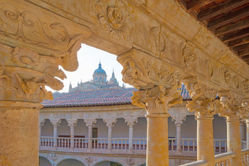 Naklejka premium Detail of a medieval cloister in Salamanca