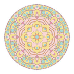 Flower Mandalas. Vintage decorative elements. Oriental pattern,