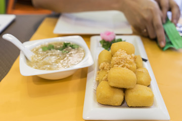 chinese crispy tofu fired in singapore - can use to display or montage on product