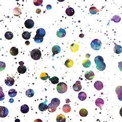Watercolor galaxy background.