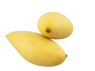 Mangoes isolated over white background