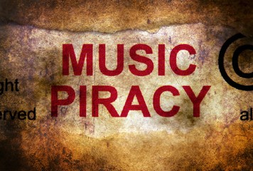 Music piracy grunge concept