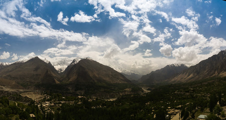 Panorama of Karimabad and Hunza valley, Gilgit-Baltistan, Pakistan