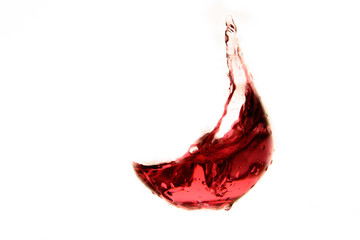 Agitated wine in a glass