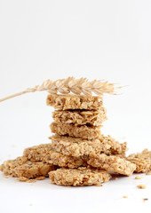 Granola bar on white background